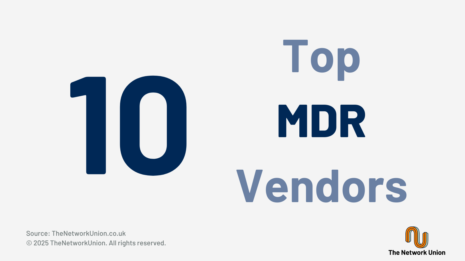 The Top 10 Managed Detection and Response (MDR) Vendors.