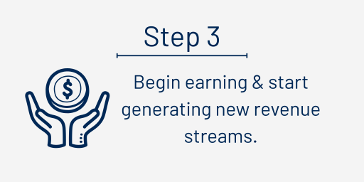 Begin earning - start generating new revenue streams.